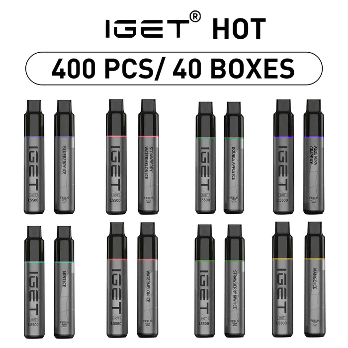 IGET HOT 400 Pcs / 40 Boxes Wholesale 1 vape wholesale