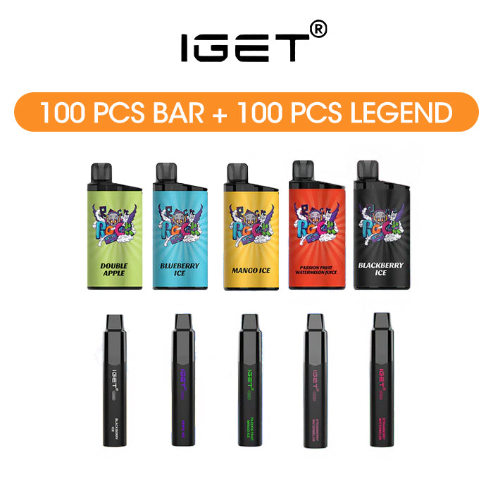 IGET Bar 100 Pcs + Legend 100 Pcs 1 vape wholesale