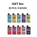 IGET Bar 50 Pcs / 5 Boxes Wholesale 1 vape wholesale
