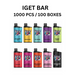 IGET Bar 1000 Pcs / 100 Boxes Wholesale 1 vape wholesale