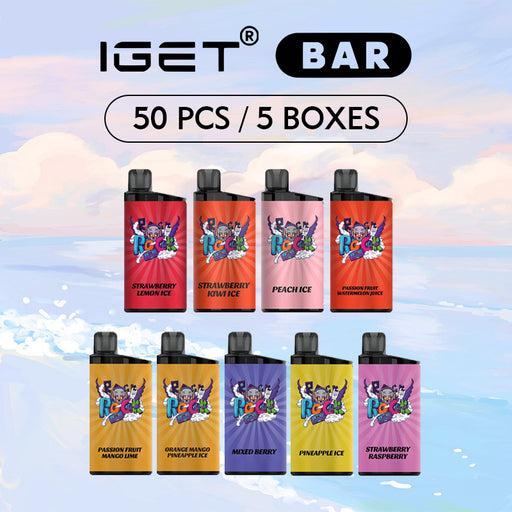 IGET Bar 50 Pcs / 5 Boxes Wholesale 1 vape wholesale