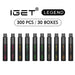 IGET Legend 300 Pcs / 30 Boxes Wholesale 1 vape wholesale