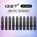 IGET Legend 500 Pcs / 50 Boxes Wholesale 1 vape wholesale